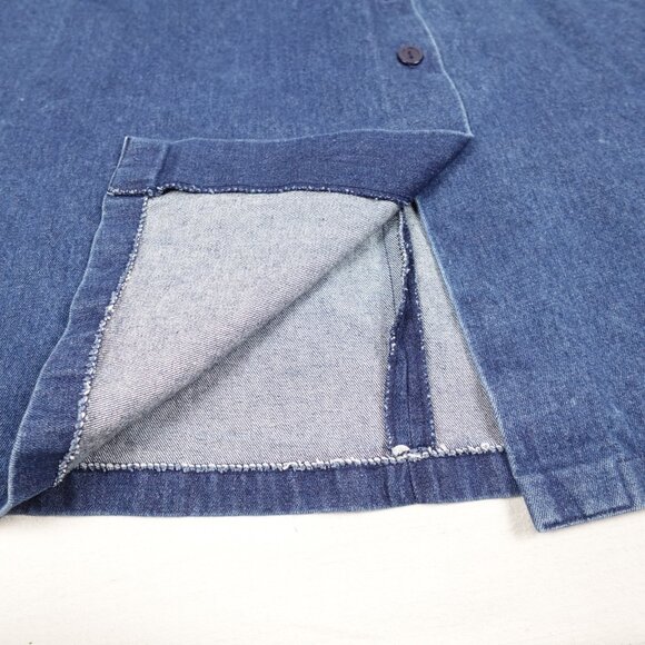 Vintage Tabi International Jean Skirt Womens 16 Maxi Pleated 100% Cotton Denim - Picture 5 of 11